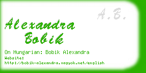 alexandra bobik business card